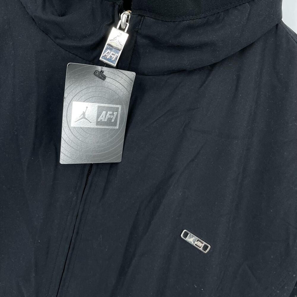 Vintage 2007 men's black nike jordan‎ air force one full zip windbreaker jacket - Picture 2 of 7